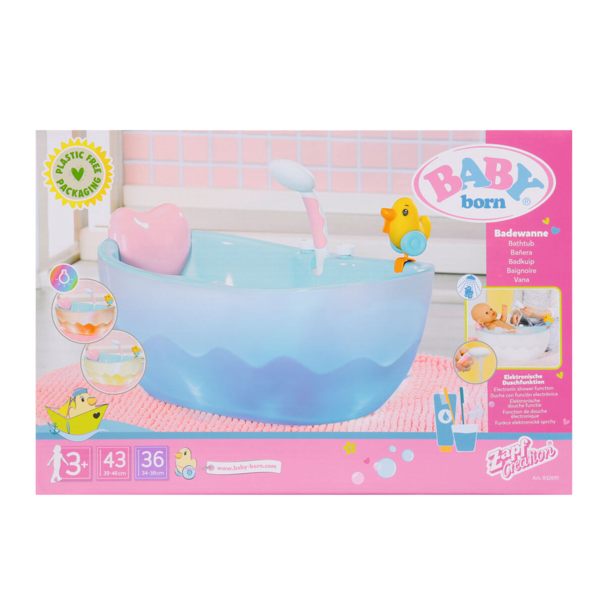 Dolls Accessories Baby Born Bath Bathtub-2